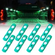 Xprite 8 Pods LED Rock Lights Kit Tow Trucks Cargo Bed Deck Neon Light Green