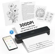 HPRT Portable Printer Wireless for Travel, 8.5" X 11" US Letter Thermal Inkless
