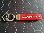 HYUNDAI ELANTRA CAR RED SUEDE KEYCHAIN *