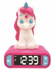 LEXIBOOK RL800UNI Digital Alarm Kids with Night Light, Snooze Sound Effects, Chi