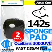 Aqua One Ocellaris 3000UVC Black Filter Sponge Pad 35ppi 2 Pack 142S 25142S