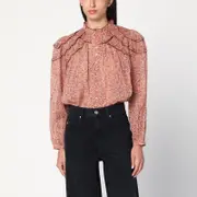 [ISABEL MARANT Étoile] Christa blouse with tapestry print 36 FR Brown