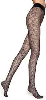 [MARILYN] Women's Tights 40 Denier Panther Pattern Camouflage Pattern Flat Seam and Small Gusset for More Comfort Durable Tights