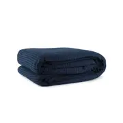 Cotton Waffle Blanket Navy by Jason