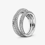 Authentic Pandora Triple Band Ring size (56) 7.5