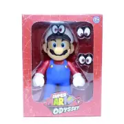 Super Mario Bros Mario White Hat Action Figure Anime Peripherals Model Doll Toys