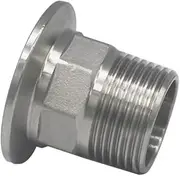 1 Pc 1/2" 1" 3/4" 2" Stainless Steel SS304 Sanitary BSPT Male Threaded Ferrule OD 50.5mm 64mm 77.5mm fit 1.5" 2" Tri Clamp (Size : 2 Inch, Color : 2")