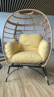 Overstuffed And Plush Egg Chair Replacement Cushion