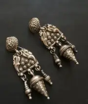 Solid silver drop dong earrings, 92.5 sterling silver Drop dang antique earrings
