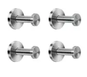 Brushed Stainless Steel Short Bath Towel Hooks Single Super Heavy Duty Wall M...