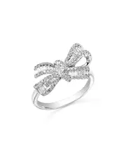 Bloomingdale's Fine Collection Diamond Bow Ring in 14K White Gold, 0.55 tcw