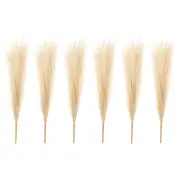 6 Pcs 17 Inch Faux Pampas Grass Artificial Boho Decor Khaki