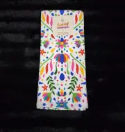 Kind of Wonderful Set of 2 Kitchen Towels Flowers Leaves Green Yellow Pink Blue