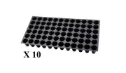 10 Pack 72 Cell Round Plug 10 X 20 Flat Tray Insert Propagation $$ BAY HYDRO $$