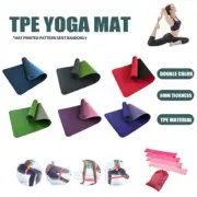 TPE Yoga Mat Eco Friendly Exercise Fitness Gym Pilates Non Slip Dual Layer