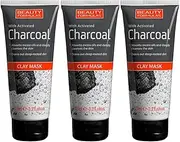 3 x 100ml Beauty Formulas with Activated Charcoal Clay Mask