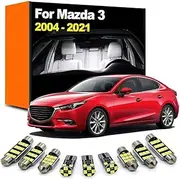 Interior LED Car Bulb Dome Light Kit, For Mazda 3 BK BL BM BN Sedan Hatchback 2004-2016 2017 2018 2019 2020 2021