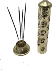 Brass Incense Holder StickTower Burner Holder Dhoop Agarbatti St Ash Catcher