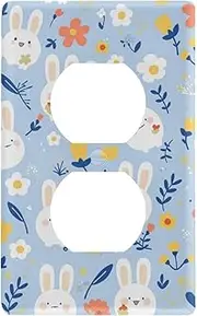 Childish Fun Cartoon Animals Bunny Decorative decorative light switch cover unique wall switch plates tapa para switch de luz 4.53" x 2.76" Toggle Switch