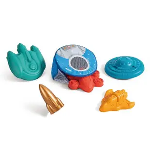 【Hape】宇宙探險家沙灘6件組_附可透氣漏沙收納背包(生日禮物//沙灘/戲水玩具/背包收納)