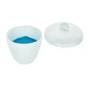 Eisco Labs Porcelain Crucible with Lid, Tall Form, 15mL Capacity