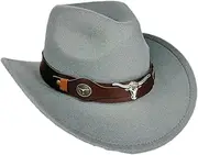 [Ｓｉｍｈｏａ] Western Cowboy Hat Big Brim for Fishing Costume Accessories Travel Winter Gift