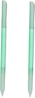 2pcs Manicure Tools Nail File Nail Polish Kit Mini Cuticle Pusher Nail Cleaner Tool Nail Shaper Nail Accessories Cuticle Pusher Glass Buffing Block Nail Care Transparent Glass