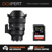SIGMA 15MM F/1.4 DG DN DIAGONAL FISHEYE LENS FOR SONY E-MOUNT (4478965) + BONUS