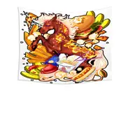 Junk Food Fast Food Funny Unicorn Tapestry