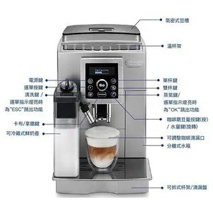 《搭贈高壓清洗機》Delonghi ECAM 23.460.S 迪朗奇 典華型 義式 全自動 咖啡機 (6.7折)