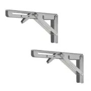 2 Piece Heavy Duty Folding Shelf Brackets Triangular Bracket Shelf Wall8214