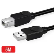 Universal USB Printer Cable for Brother HP Epson Canon Xerox Male Type A to B 5M