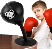 Desktop Punching Bag Desk Boxing Bag with Suction Cup Stress Relief Tabletop Punching Bag with Inflator Fun Punch Rage Bag Table Sandbag Punch Bag for Kids Adults Coworkers Friends Office
