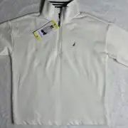Nautica Ladies 1/2 Zip Pullover Sweatshirt Marshmallow Small