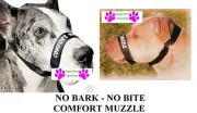 DOG GROOMING TRAINING No Bark No Bite Comfort Easy Fit Adjustable Muzzle*2 SIZES