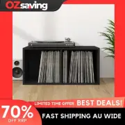 Vinyl Storage Box 71x34x36 cm Black LPs Records Organiser Durable 0118