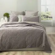 Renee Taylor Attwood Vintage Cotton Quilted Coverlet Bedding Set Charcoal