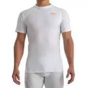 Shock Doctor Sport Short Sleeve Compression Top, White, Adult or Teenager Medium