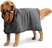 Dog Drying Coat - Dog Bathrobe Towel - Microfibre Material Fast Drying Super Absorbent Dog Cat Pet Bath Robe for Small Medium Large XL Dogs