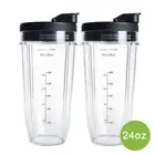 1/2Pack Replacement 24oz Cups for Nutri Ninja Blender Auto iQ 900w 1000w 1500w