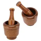 Garlic Grinder Bowl Jujube Wood Crushing Bowl Multipurpose Spice Mixing