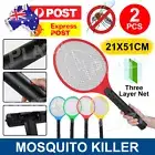 2X Electric Bug Zapper Tennis Racket Mosquito Fly Swatter Insect Killer Battery