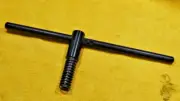 Lathe Chuck Key Wrench 14 mm Square, 7.5" Length, 12.5" Handle w/ Eject Spring