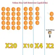 Dental Overdenture Xtra-Soft Retentive Cap Abutment 0.8lbs Male Cap 2/4/10/20Pcs