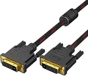 DVI to DVI Monitor Adapter Cable, 10Ft DVI-D 24+1 Cable Male to Male Digital Video Monitor Cable with Ferrites