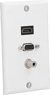3.5mm ABS Audio Video Wall Socket Composite Video Panel F Connector Multimedia Port