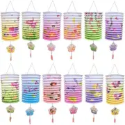 Nanairokan Mini Chochin (12 pieces) Set of 12 mini lanterns flower pattern F/S