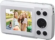 Digital Camera, 1080P Camera, Digital Point and Shoot Camera with 16x Zoom, Anti-Shake, Compact Small Camera for Boys, Girls, Kids, Portable Camera for (White)