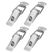 4Pcs Stainless Steel Spring Loaded Toggle Latch with Hole 4.3 Inch, Silver Tone
