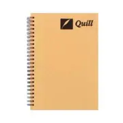 Quill Natural Classy Range A5 Spiral Notebook Hard Front Back Cover 160pg